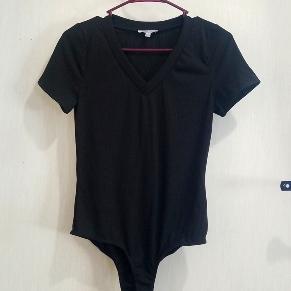 White birch black ribbed bodysuit  size small